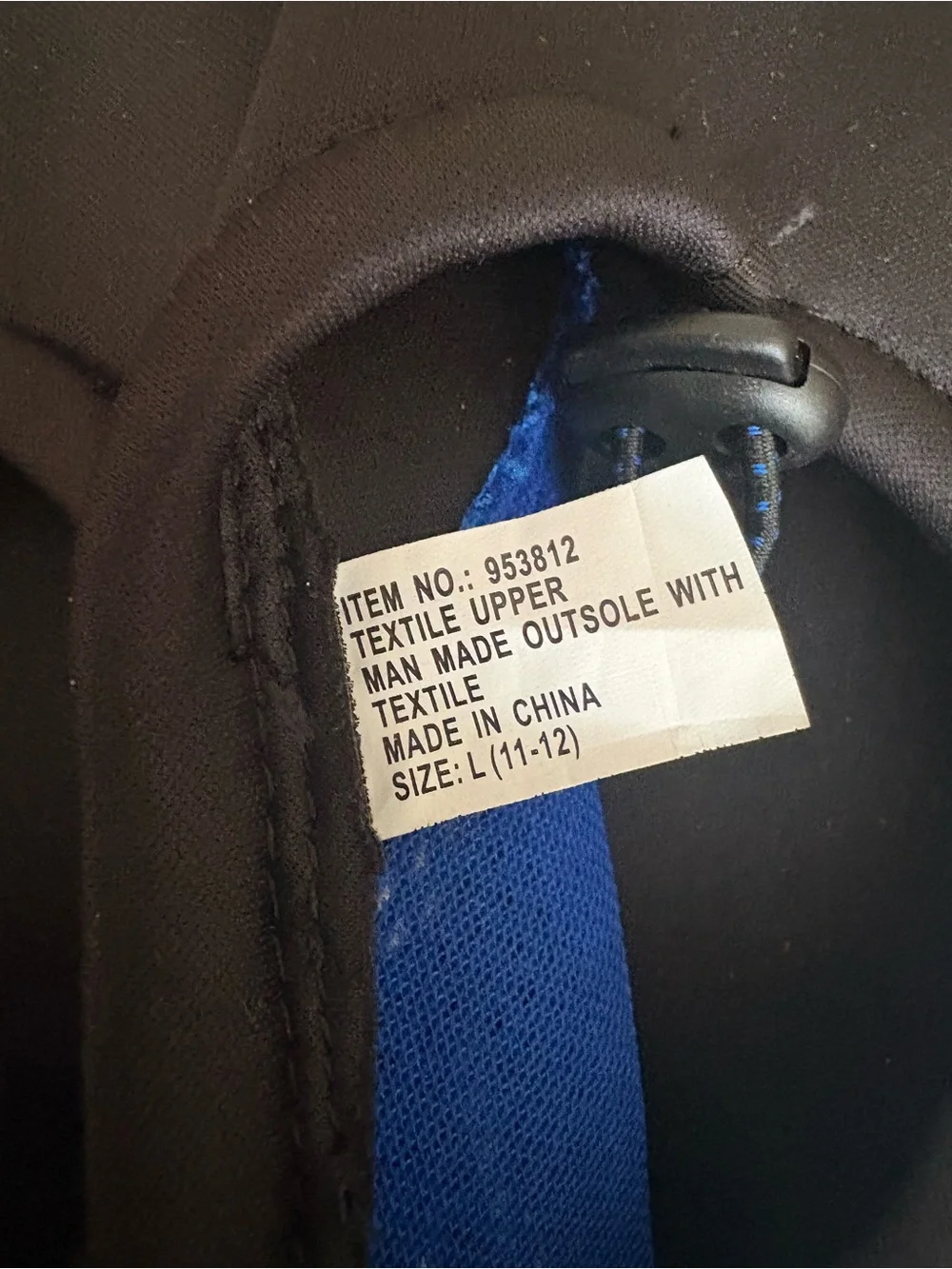 Kids Black Water Shoes with Blue Trim